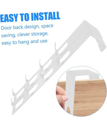 Baluue Towel Holder 2pcs Door Hook Wall Coat Hanger Christmas Wreath Metal Clothes Rack Hooks for Hats Door Hangers for Clothes Hanger 29.5X5CM White - Buy Online on GoSupps.com