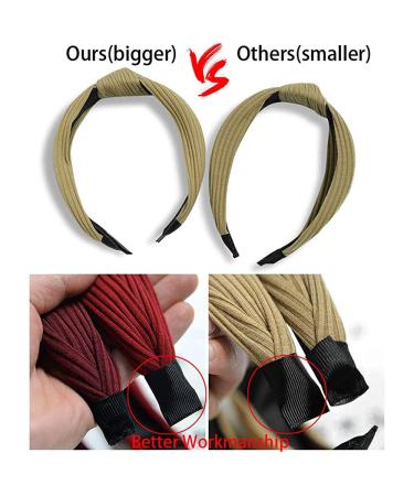 10 Multicolored Hair Ties for Women | Elastic Wide Fabric Turban Knots - Perfect for Girls | International Shipping Available - Buy Online on GoSupps.com