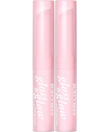 Burts Bees Gloss and Glow Glossy Balm 100% Natural Origin Winning in Pink 1 Tube