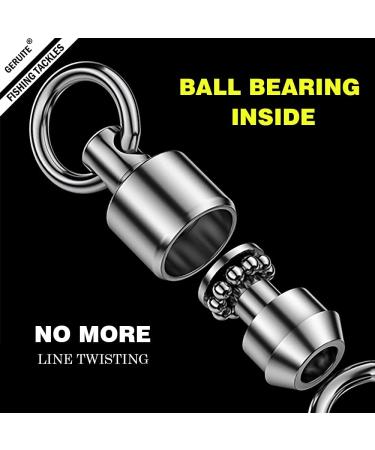GERUITE Duo Lock Snap Fishing Swivels Ball Bearing 55lb Size 2+2, 20 Pack - Saltwater & Freshwater Fishing Tackle - Buy Online on GoSupps.com