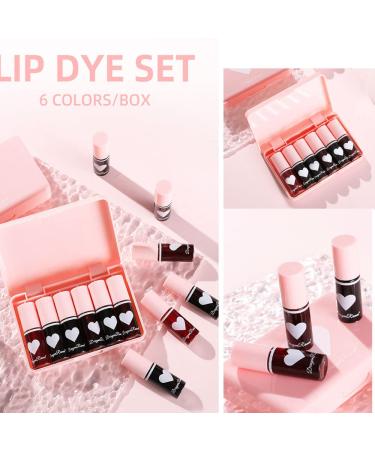 6 Colors Lip Tint Stain Set - Korean Lip Gloss Plumping Watery Stain - Multi-use Cheek Tint - Moisturizing Liquid Lipstick - Long Lasting - High Pigment - Vivid Color - Makeup - Buy Online on GoSupps.com
