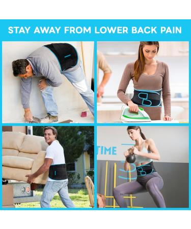 NEWGO Back Support Belt - Lumbar Brace for Pain Relief | Herniated Disc Sciatica Scoliosis | Adjustable Men & Women (L - Buy Online on GoSupps.com