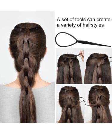 NAIHOD 2 Sets Tail Hair Tool - DIY Hair Loop Styling Set for French Braiding and Ponytails - Buy Online on GoSupps.com