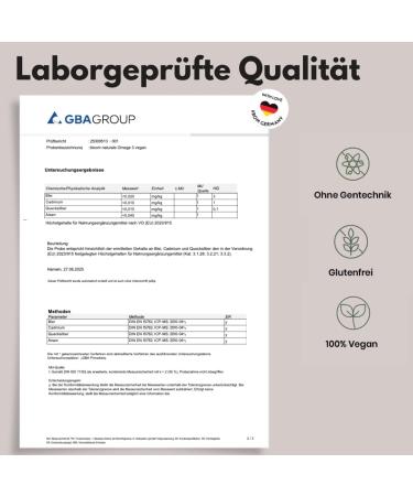 Supplement Hub Omega 3 Capsules Highdosed Vegan 60 Capsules 2000 mg Algen oil 600 mg DHA & 300 mg EPA Vegan & Produced in Germany - Buy Online on GoSupps.com