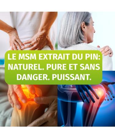 MSM 2100 mg - Methylsulfonylmethane Organic Pine Sulfur - 180 Capsules - High Quality Green Naturals - Buy Online on GoSupps.com