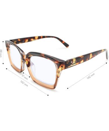 Buy 2SeeLife R-877P Tortoise Oversized Reading Glasses - 3.00 Magnification for Women - Buy Online on GoSupps.com