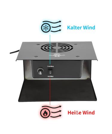 Hot & Cold Air Nail Dryer | 300W Gel Nail Dryer with Ventilation & Non-Slip Pad - Perfect for All Nail Types - Buy Online on GoSupps.com
