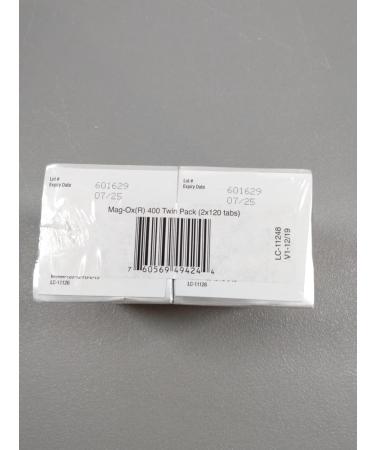 Mag-Ox 400 Magnesium Supplement - 120 Tablets Pack of 6 - Buy Online on GoSupps.com