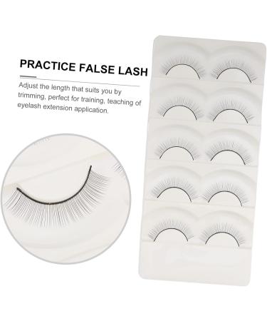 Housoutil Adhesives False Eyelashes 5 Pairs Fake Eyelashes Dense Adhesive Fiber Artificial Eyelashes - Buy Online on GoSupps.com