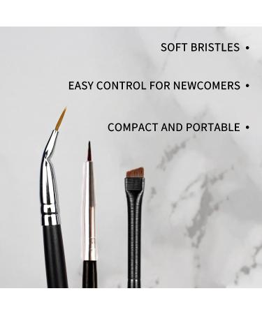 3PCS Erinde Eye Makeup Gel Eyeliner Brushes Set - Fine Angled, Ultra Fine Bent, Angled Eye Define Brushes - Synthetic Bristles Makeup Tool Kit - Buy Online on GoSupps.com