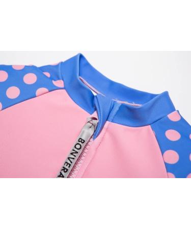 BONVERANO Baby Girls Swimsuit | Toddler Long-Sleeve One Piece Bathing Suit | UPF 50+ Sun Protection | 18-24 Months, Blue - Buy Online on GoSupps.com