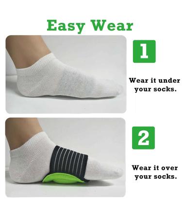 CCAIPU Arch Support Pads Thick Cushioned Compression Foot Arch Support with Arch Comfort Pad for Flat Feet Heel Spurs Pain Relief Fallen Arches for Women & Men - Buy Online on GoSupps.com