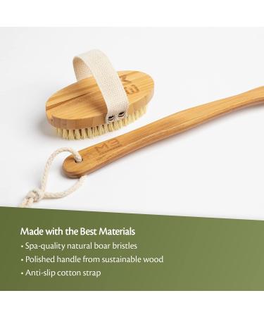 Dry Body Brush for Anti-Cellulite, Skin Smoothing, and Firming | Improve Blood Circulation Tone and Exfoliate Skin | Ideal for Scalp, Skin, and Muscles - Buy Online on GoSupps.com