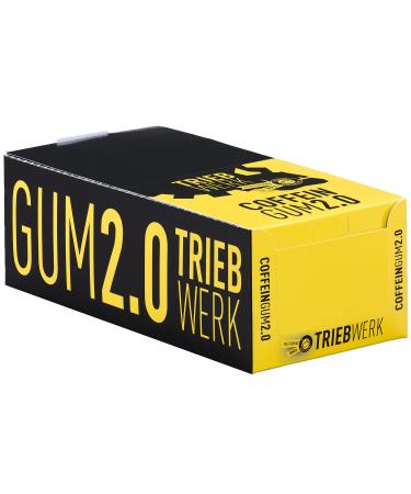 TRIEBWERK Caffeine Chewing Gum - 50mg Peppermint Flavor 180 Pieces + 18x Refills Enhance Energy & Focus with Vitamin B12 - Buy Online on GoSupps.com