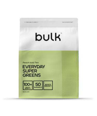 Bulk Everyday Super Greens Poudre | Th P che Glac | 30 Portions | Avec 50 Vitamines Min raux & Superaliments | Riche en Vitamine C D & B12 | Soutient Immunit & Bien- tre