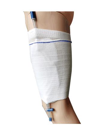 Urinary Catheter Immobilization Straps Brace Leg Bag Holder Strap Patients Drainage Bag Stay in Place Urine Bags for Legs for Men Women White_blue
