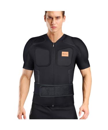 Benken Skiing Body Short Protector Protection equipment Pad with feed motor breast chest shoulder back protection adjustable jacket women men upper material.