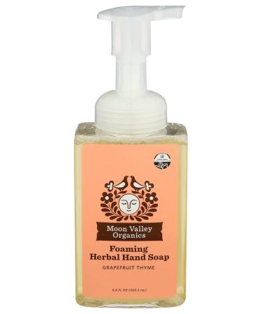 Moon Valley Organics Herbal Foaming Hand Soap Grapefruit Thyme 2 Pack Certified Organic Vegan Recyclable Bottle