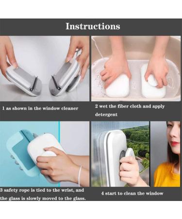 Glass Wiper Cleaner for Double Glazed Windows Thickness Magnetic Window Cleaner Wiper Glass Washing Cleaning Tool Brush - Buy Online on GoSupps.com