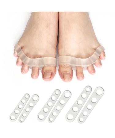 Toe Separators for Women Toe Spacers for Feet Men Fast Pain Relief for Hammer Toe Plantar Fasciitis and Bunions Toe Stretchers for Yoga Practice (Medium)