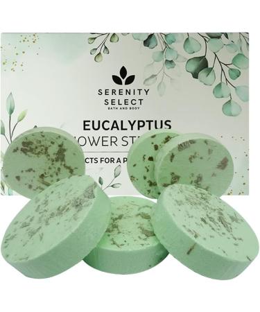 Serenity Select Eucalyptus Shower Steamers - Organic Aromatherapy Bombs with Essential Oil for Stress Relief & Relaxation - 6 Vapor Tablets - Perfect Stocking Stuffer for Christmas & Hanukkah - Buy Online on GoSupps.com
