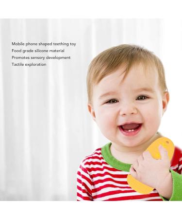 Soft Silicone Baby Teether Slipper with Textured Patterns - Yellow - Buy Online on GoSupps.com