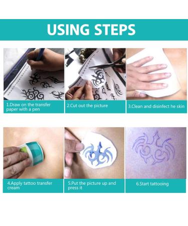 Tattoo Transfer Stick and Cream Set | Skin Solution Soap Gel for Temporary Tattoo Makeup - Primer for Stencils and Transfer Paper Machine - Buy Online on GoSupps.com