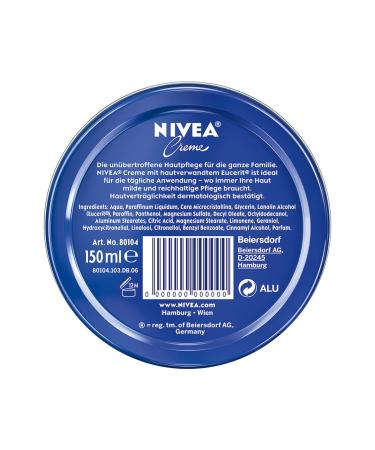 Nivea Cream Can Dose Universal Care - Classic Moisture Cream for All Skin Types (2-Pack 150ml) - Rich Skin Cream with Nourishing Eucerite | Buy Now - Buy Online on GoSupps.com