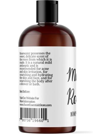 Premium Organic Moroccan Rose Water - 4oz | 100% Pure & Food Grade | Hydrating & Rejuvenating Face & Neck | Imported from Morocco | Rich in Vitamins A & C - Buy Online on GoSupps.com
