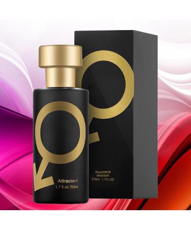 Golden Perfume for Men - 50ml/Pack Romantic Glitter Perfume with Cologne Spray Long Lasting (1 PCS)