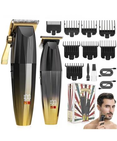 Hair Clipper And Trimmer Set Rechargeable Barber Salon Household Hair Clipper Beard Shaver Cordless Hair Cutting Kit
