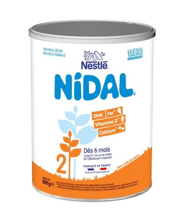 Nestlé Nidal 2 Baby Milk Powder 6 to 12 Months - Box of 800 g