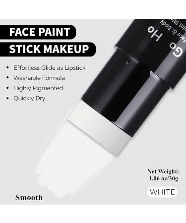 Go Ho White Face Paint Stick - Non-toxic Easily Washable Halloween Makeup for Cosplay Zombie Skeleton & Clown Looks - Buy Online on GoSupps.com