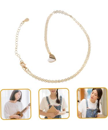 VALICLUD Necklaces Gold Link Necklace Pendant Heart Shape Necklace Golden Necklace Makeup Miss Pearlescent - Buy Online on GoSupps.com
