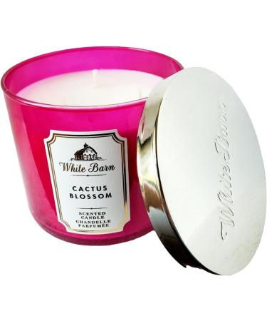 Bath & Body Works White Barn 3-Wick Candle with Essential Oils - Cactus Blossom | 14.5 oz - Best Aromatherapy Candle for International Shipping - Buy Online on GoSupps.com