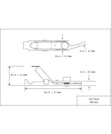AST Labs Alligator Clip Bed-of-Nail & Single Spike Angled Nose Large - 1 Pair | High-Quality Test Lead Accessories - Buy Online on GoSupps.com