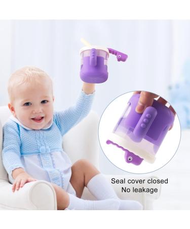 Nohlerlife Baby Training Cup with Lid and Straw - 300ml Purple Sippy Cup | Spill-Proof, Leak-Proof Soft Silicone Spout Cup - Buy Online on GoSupps.com