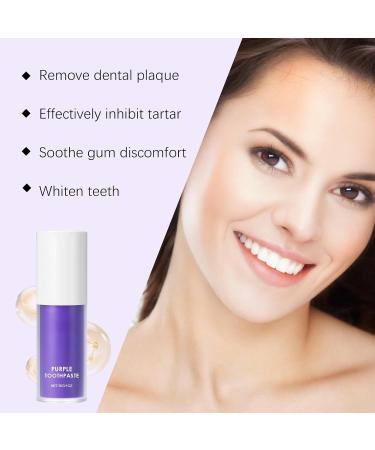 Purple Toothpaste - Gentle Teeth Cleaning Removes Stains/Yellowness & Odor Daily Teeth Care Fresh Breath(3PCS) - Buy Online on GoSupps.com