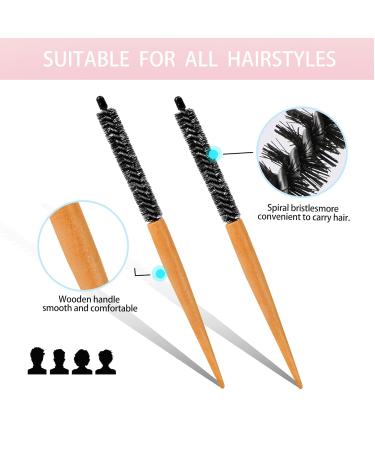 Professional Mini Round Hair Dryer Brushes - 2 Pack Klein Hairbrush for Thin Hair & Beards - 26.5 cm Styling Brush in Lure Yellow - Buy Online on GoSupps.com