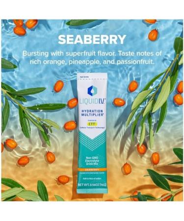 Liquid I.V. Hydration Multiplier - New Seaberry Flavor (60 Sticks) | Electrolyte Drink Mix for Optimal Hydration - Buy Online on GoSupps.com
