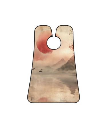 landscape wallpaper Print Beard Bib Apron Non-Stick Beard Men's Hair Catcher for Shaving Gifts for Men. One Size Black1