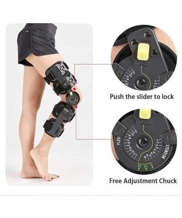 Post Op Knee Brace - Adjustable Articulated Orthosis for Men & Women | Support Stabilizer for Left & Right Leg (47-72cm - Buy Online on GoSupps.com