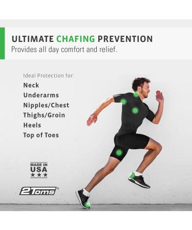 2Toms SportShield Original Formula 1.5oz - All-Day Anti Chafe & Blister Prevention (Pack of 6) | Waterproof Protection & Skin Irritation Relief - Buy Online on GoSupps.com
