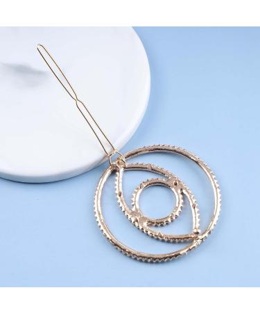 Yheakne Vintage Evil Eye Hair Clip - Geometric Gold Hair Barrette Pin for Women and Girls - Buy Online on GoSupps.com