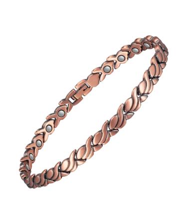 Copper Arthritis Bracelet for Women 20cm/7.5mm Gift for Wife Mother to Relieve Joint Pain