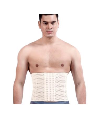 Back Support Back Brace Lumbar Support Abdomen Shaper Compression Beer Belly Slimmer Stomach Wraps Workout Band Sports Back Support Belt(Beige Medium) Medium Beige
