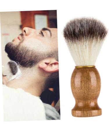 Doitool Badger Hair Beard Brush & Shaving Tool - Men's Wooden Bristle Razor Brush for Cleaning & Grooming | Soft Fur Neck Dust Brush - Buy Online on GoSupps.com