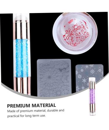 FOMIYES 3pcs Double Head Nail Template Nail Silicone Stamper Jelly Stamper for Nails Nail Jelly Stamper Manicure Supplies Rubber Nail Stamper Manicure Stamp Manicure Pen Nail Stamper Kit - Buy Online on GoSupps.com