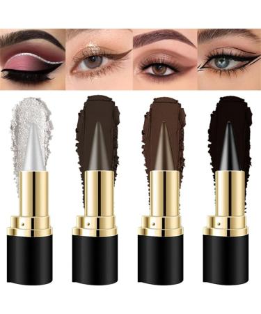 Eyeliner eyeliner single-head black solid rich eyeliner 4 colors long-lasting waterproof quick-drying matte eyeliner - create a long-lasting personalized eye makeup (#02 Brown) - Buy Online on GoSupps.com