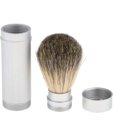 Set of 3 Travel Shaving Brushes - Aluminum Handle Tube | Perfect for Soap & Cream Shaving - Buy Online on GoSupps.com